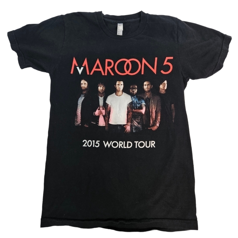 Maroon 5 2015 World Tour Maroon V Tour Concert Tee-Shirt Size Small Unisex F39